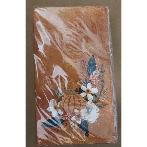 Pumpkin Floral 32 count paper Napkins - Picture 1 of 3
